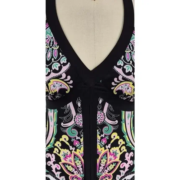 NWT INC International Concepts Polyester Maxi Dress Buddha Paisley Design Sz L - Picture 6 of 6